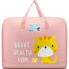 Alode 動物插畫午睡被收納袋, 01PINK, S(45 x 39 x 18.5 cm), 1個