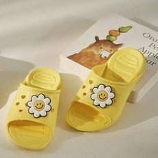 DECOVIEW 卡通鞋扣童款拖鞋, 微笑花朵, 1組