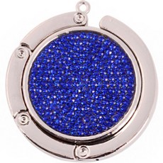 閃亮水鑽可折疊便攜式包包掛鉤 附鑰匙圈, 1個, A 003