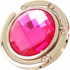 글란즈 휴대용 접이식 가방걸이 직경 4.5cm, 1개, 06 로즈레드