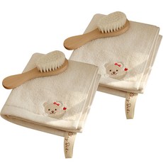 Chez bebe 兒童卡通刺繡擦手巾, 2個, 貝高米