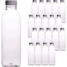 圓形飲料PET瓶 白色瓶蓋, 20個, 500ml