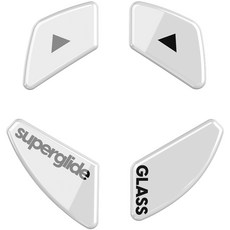 Glorious Model D 專用 Superglide 玻璃鼠貼 白色, 1個