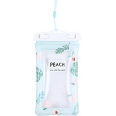 Brothers 摩登感性手機防水袋, 綠色蜜桃, 1個