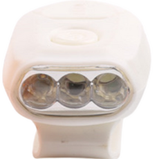 圓拳戶外夾式頭燈, 1個, 白色