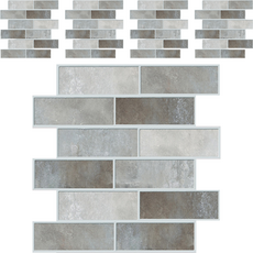 Bau Market Deco PD 3D立體壁貼 5入, 灰色石紋