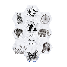 Bau Market Deco PD 六角磁磚防水貼紙 10入, LB029