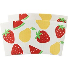 Potegar 草莓水果圖案杯架, 2個, 100件