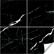 BAWOO MARKET Decopidi 地板貼紙 4件組 DLSF-01, Laurent Black