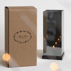 Miss Monet Objet 鏡面玻璃大理石蠟燭香台 L, 銀色