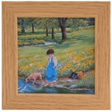 제이 북유럽 심플 액자, 원목색