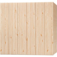 心動市集 牆壁裝飾 室內裝潢 3D立體貼紙 5入, 02 原始木紋