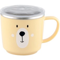 兒童小熊不鏽鋼附蓋杯, 混和顏色, 180ml, 1個