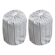 CASA VERDE 易潔棉被收納束口袋 L, 灰色 ST, 2個