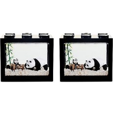 爸爸去哪兒 積木魚缸套組, 黑色