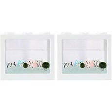 KANGGUN SHOP 貓頭鷹積木魚缸 + 貓頭鷹4入 + 白色鵝卵石 145g 套組, 白色