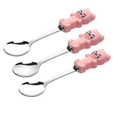 Plara 幼兒貓勺, 粉色, 勺子 3p