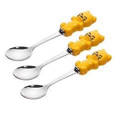 Plara 幼兒貓勺, 黃色, 勺子 3p