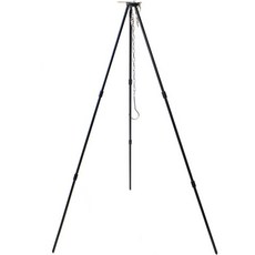 디모어 아웃도어 3단 접이식 삼각대 다용도 랜턴걸이, 블랙, 1개