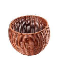 That's That Kitchen 藤編籃 深型籃子 甕形, 棕色, 1個