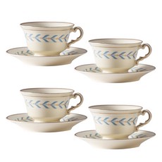 시라쿠스 커피잔세트 175ml, 블루로렐, 4개