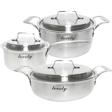 Kitchen-Art Cospia IH 5層鍋具 3件組, 1組, 單色, 單水鍋16cm+正水鍋20cm+火鍋24cm