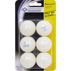 도닉 PRESTIGE 2 40+ 탁구공 658021 6p, White, 1개