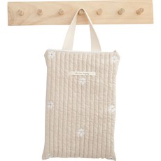 Malolotte 100支純棉絎縫手拿包, 純淨花朵