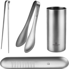 WAGENSTEIGER W.Eben廚房用具 4款組, 夾鉗 + 莎莉鉗 + 蒜泥刨絲器 + 工具架, 單色, 1組