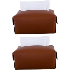 마켓피오 홈 인테리어 PU 각티슈 보관함 타입2 2p