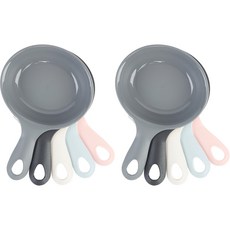 手柄盤 5件組, 5色, 2組, 粉色/淺藍色/灰色/黑色/燕麥色