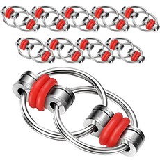 Simple&Glow 旋轉環益智手指玩具 10入, 紅色, 10個