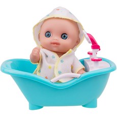 Berenguer 仿真 Little Cutesies 迷你培育箱嬰兒娃娃 16912, 浴缸