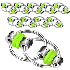 Simple&Glow 旋轉環益智手指玩具 10入, 綠色, 10個