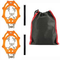 REGENS 24齒鏈條防滑冰爪 冬季登山必備用品, 橘色