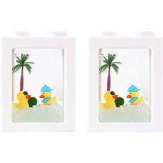 鴨子暑假積木魚缸 2件組, 白色, 1個