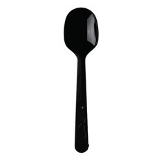 SW 獨立包裝塑膠湯匙 黑色, 1個, 100件