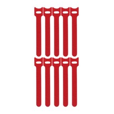 소소마켓 벨크로 케이블 정리 타이 고정 홀더, 레드, 10개