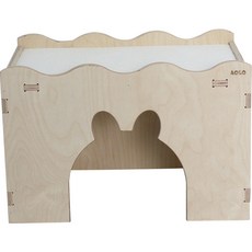 AOLO 大型兔子塔用白樺木躲藏屋, 白色, 1個