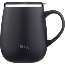 Stay24 滑蓋保溫馬克杯 460ml, 黑色, 1個