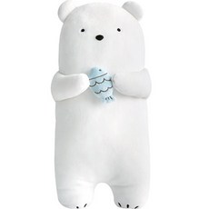 PRIELLE 汽車安全帶造型護套枕, 白色北極熊款, 1入