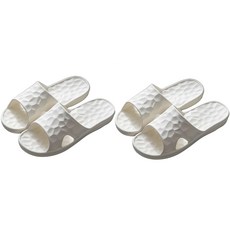 基本款輕質沐浴拖鞋 2 件裝, 白色