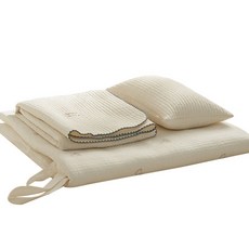 lolbaby 嬰幼兒棉質午睡棉被枕頭睡墊組, 兔子