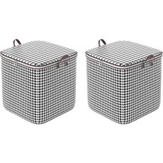 Yaehom 千鳥格紋多用途收納箱, 混色, 2個