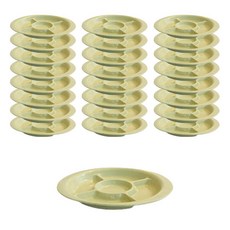 東光美耐皿 ABM K 大理石紋橢圓5格餐盤, 25個, 米色