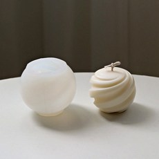 手工蠟燭製作螺紋圖案矽膠模具, 白色(小型)