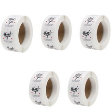 피삼십일 땡큐 롤 스티커 5, 화이트, 5개