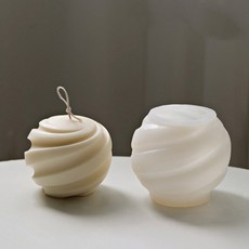 手工蠟燭製作 螺紋圖案矽膠模具 大型, 白色(大型)