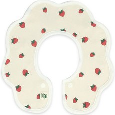 베이키즈 롤링 턱받이, 5딸기베이지, 1매, 1개