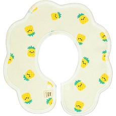 베이키즈 유아용 양면 롤링 턱받이, 15파인애플베이지, 1매, 1개